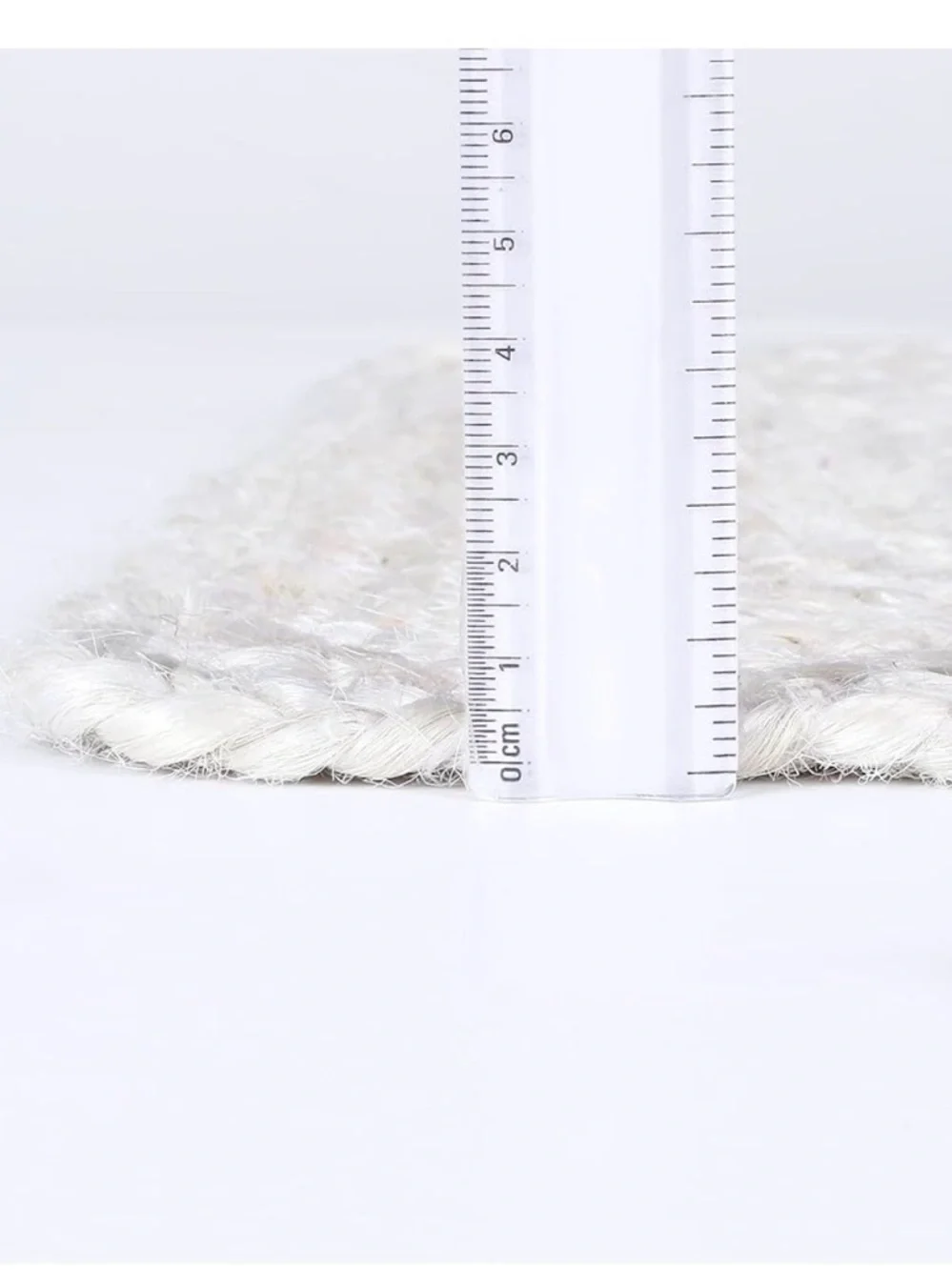 NWT Hausattire Hand Woven Jute Braided Rug, 2'x3' – Off White, Reversible Boho